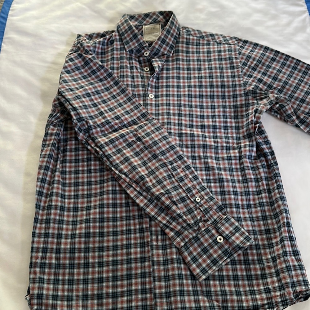 Large billy Reid plaid shirt